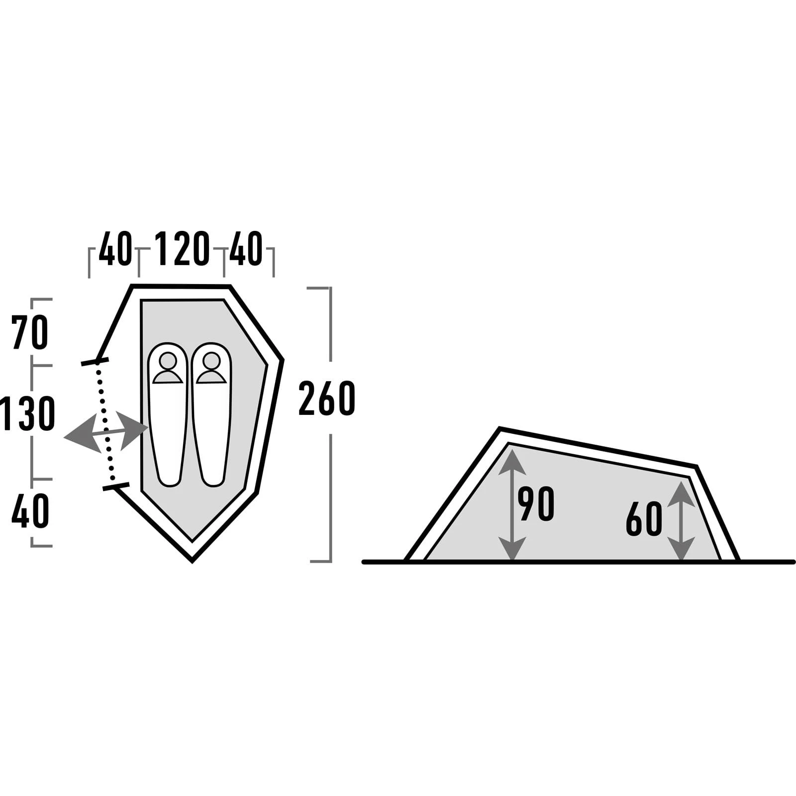 HIGH PEAK Sparrow LW - Tunnel-Zelt – Bild 2