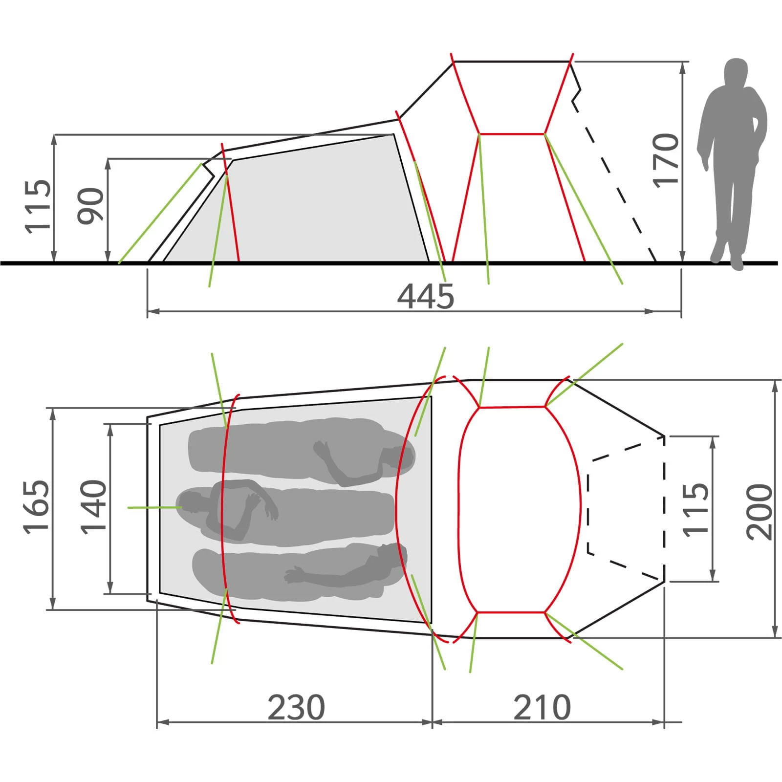 VAUDE Chapel L XT 3P - 3-Seasons Zelt – Bild 6