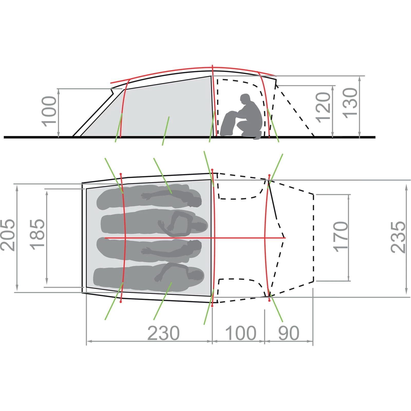 VAUDE Mark XT 4P - Expeditionszelt – Bild 2